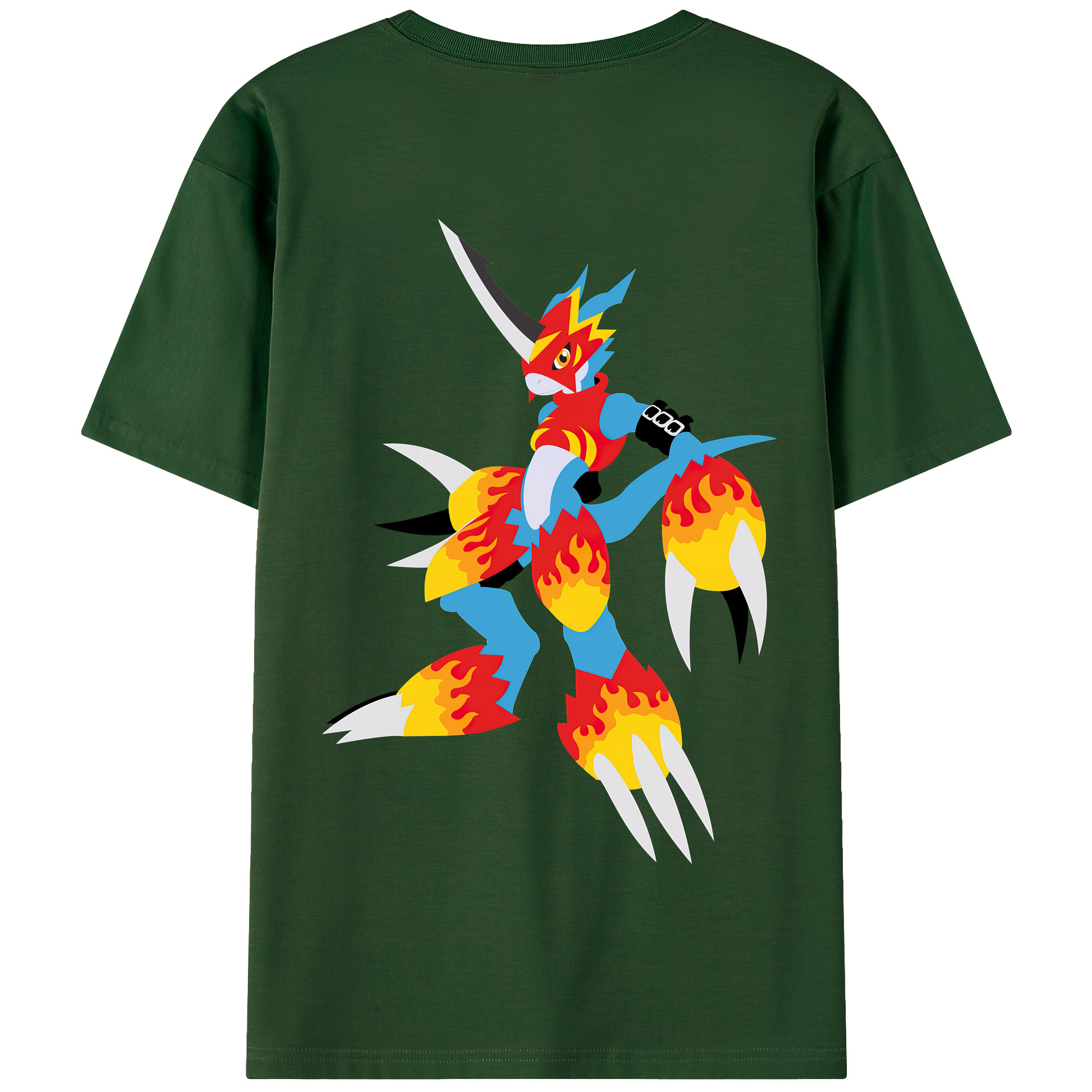 （画像用） Digimon デジタルモンスター/デジモン 綿100％半袖Tシャツ（背面プリント）